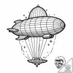 Zeppelin, classic blimp shape, tattoo drawing… – style Jaeger Mini – tattoo sketch (05.11.2025 00:18)
