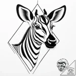 An okapi, tattoo drawing outline, dotwork tat… – style Jaeger Mini – tattoo sketch (05.11.2025 00:38)
