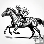 Jockey on a thoroughbred, racing to the finis… – style Jaeger Simple – tattoo sketch (05.11.2025 00:53)