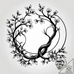 Enso circle made from a single, flowing brush… – style Jagger Old – tattoo sketch (05.11.2025 01:23)