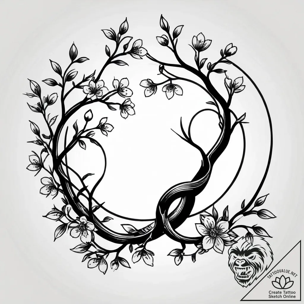 Enso circle made from a single, flowing brush... - style Jagger Old - tattoo sketch (05.11.2025 01:23)