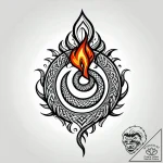 Flaming serpent through shattered mirror, tat… – style Jagger Old – tattoo sketch (05.11.2025 02:23)