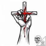 Bone hand rising from soil, ink illustration… – style Jaeger Mini – tattoo sketch (05.11.2025 03:53)