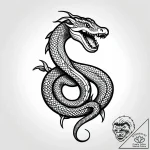 River serpent beneath frozen surface, tattoo… – style Jagger Old – tattoo sketch (05.11.2025 03:58)