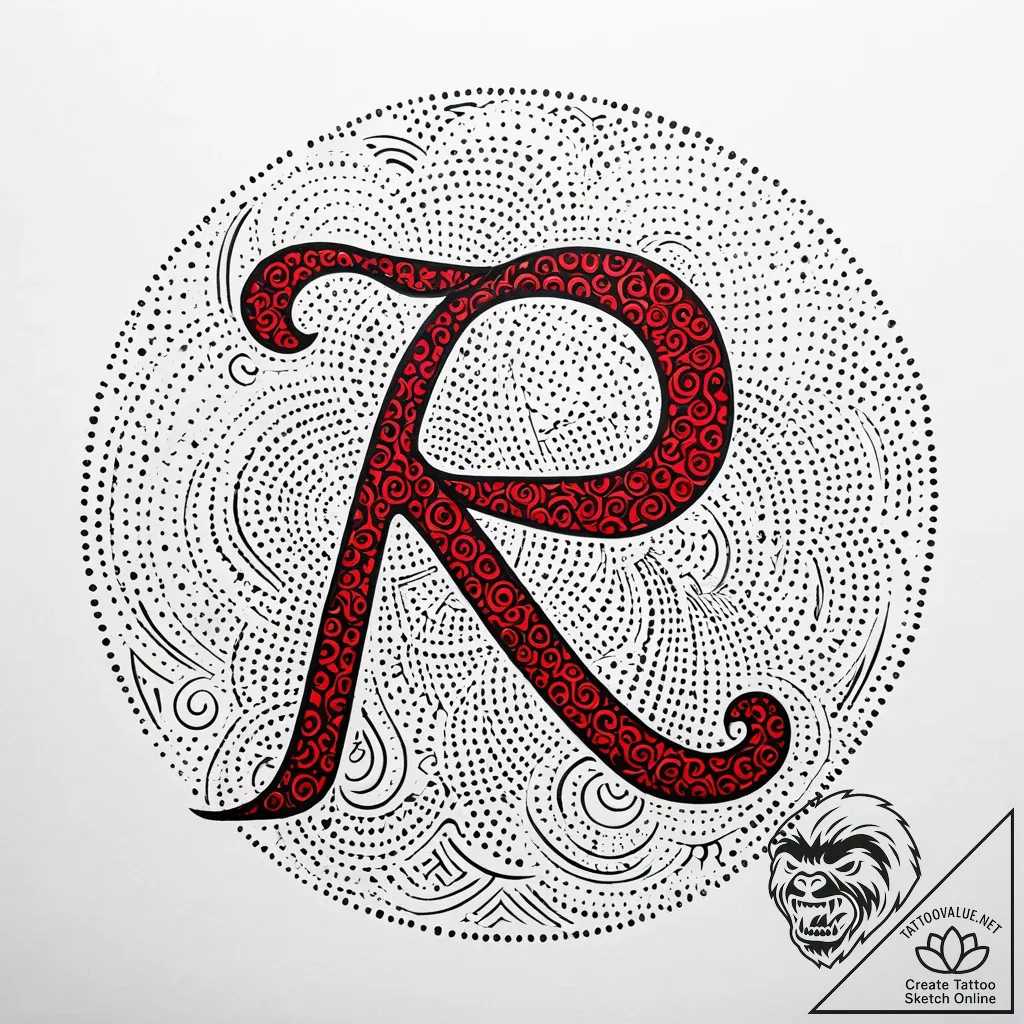 Alphabet soup letters spelling out a mantra,... - style Jaeger Simple - tattoo sketch (05.11.2025 04:08)