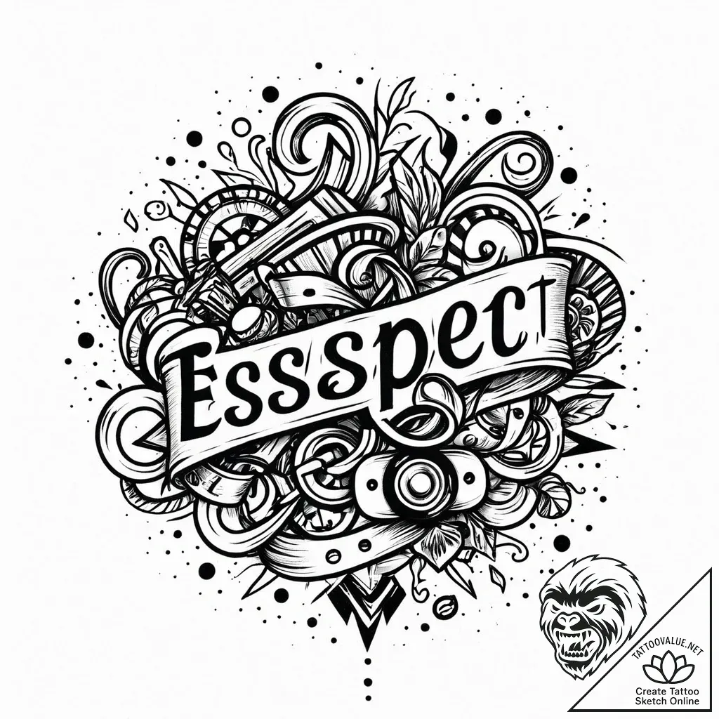 Button with 'reset' or 'escape' written on it... - style Jaeger Mini - tattoo sketch (05.11.2025 04:13)