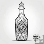Message in a bottle, ink illustration for tat… – style Jagger Old – tattoo sketch (05.11.2025 04:38)