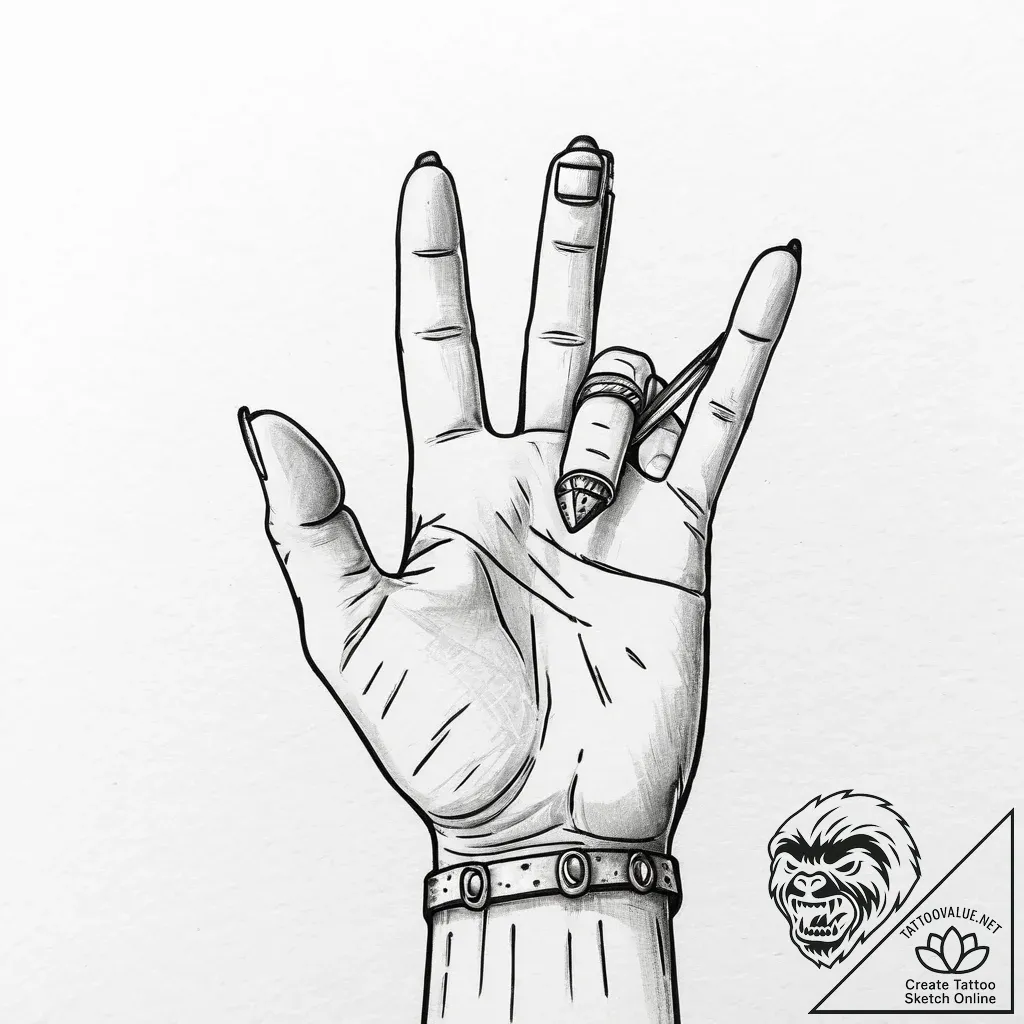A detailed band-aid on finger, healing,, tatt... - style Jaeger Mini - tattoo sketch (05.11.2025 04:53)