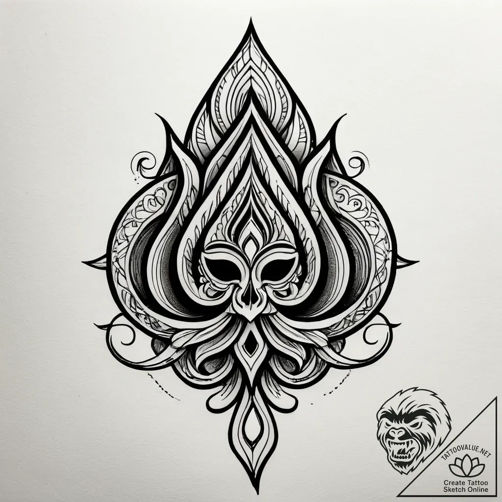 Storm glyph tearing through veil, concept art... - style Jagger Old - tattoo sketch (05.11.2025 05:58)