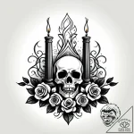 Burning pillar in empty hall, tattoo sketch d… – style Jagger Old – tattoo sketch (05.11.2025 06:18)