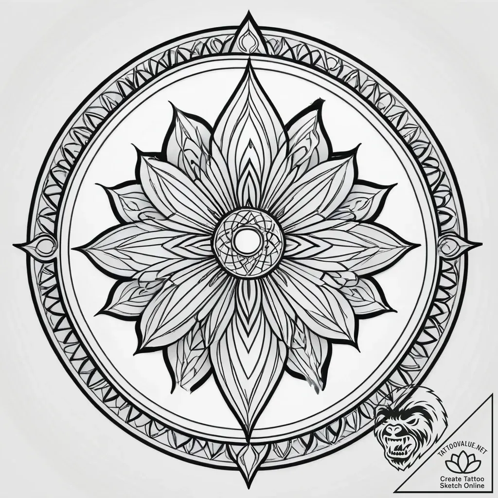 Tattoo sketch, gedвђ™s silhouette with magic... - style Jagger Old - tattoo sketch (05.11.2025 06:58)