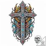 Pixel art sword in a stone, tattoo drawing ou… – style Jaeger Mini – tattoo sketch (05.11.2025 07:13)