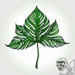 A monstera leaf – style Jagger Old – tattoo sketch (05.11.2025 07:58)