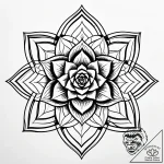 Atomic rose floating in zero gravity, artisti… – style Jaeger Simple – tattoo sketch (05.11.2025 08:48)