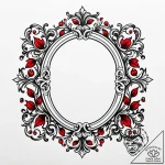 Baroque frame with living vines, concept art… – style Jaeger Simple – tattoo sketch (05.11.2025 09:08)