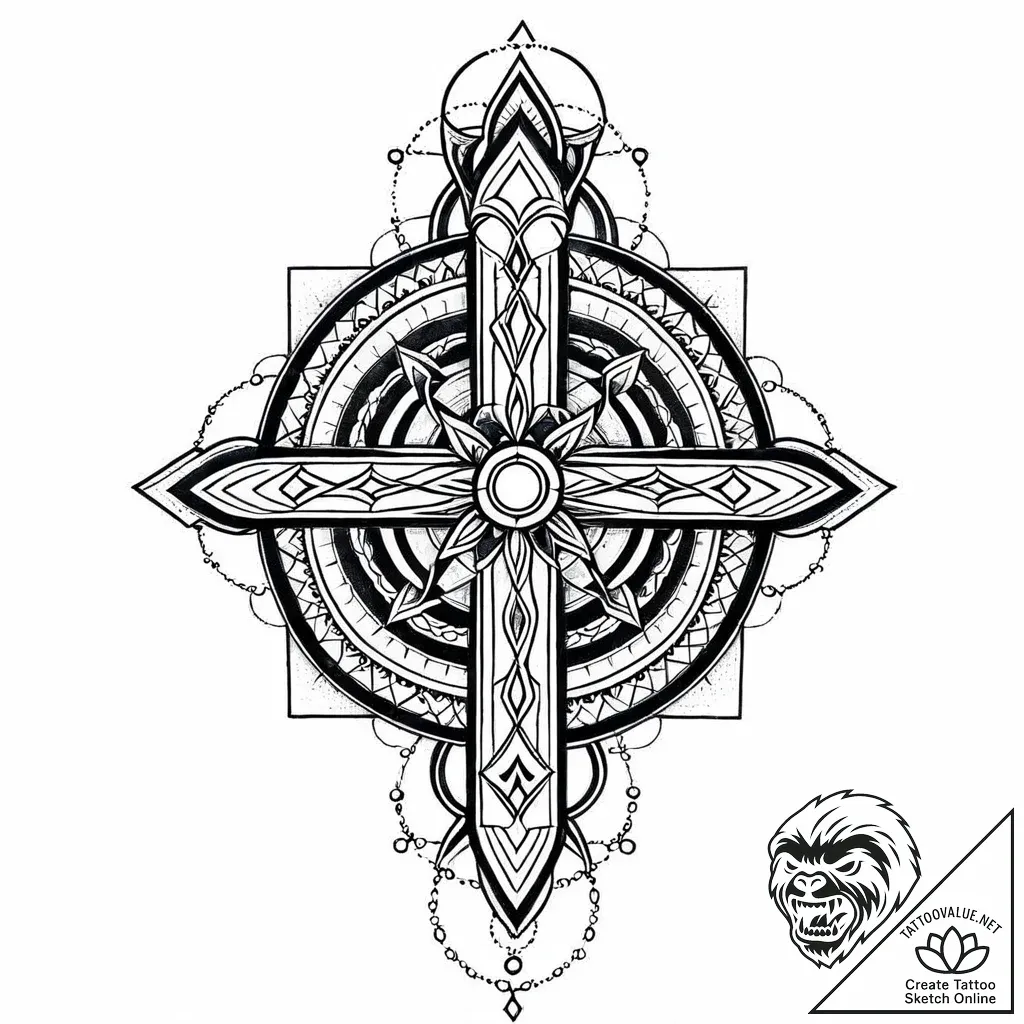 Bone serpent circling crumbling column, ink i... - style Jaeger Mini - tattoo sketch (05.11.2025 09:33)