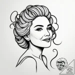 Tattoo sketch, gran crood with wild hair and… – style Jagger Old – tattoo sketch (05.11.2025 09:38)