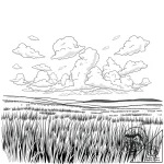 An azure sky with scattered fluffy white clou… – style Flux Inscriptions – tattoo sketch (05.11.2025 10:43)