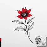 Dark seed blooming crimson, tattoo sketch des… – style Jaeger Simple – tattoo sketch (05.11.2025 11:08)