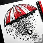 Umbrella that catches acid rain, slowly disso… – style Jaeger Simple – tattoo sketch (05.11.2025 11:28)