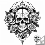 Abyssal fish with glowing bones, tattoo sketc… – style Jaeger Mini – tattoo sketch (05.11.2025 11:53)