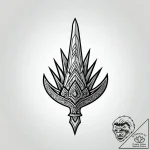 Ice spear crowned in runes, tattoo sketch des… – style Jagger Old – tattoo sketch (05.11.2025 11:58)