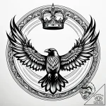 Crown of ravens circling sky, tattoo drawing… – style Jaeger Simple – tattoo sketch (05.11.2025 12:08)