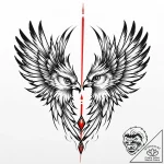 Tattoo sketch, arren and sparrowhawk duo port… – style Jaeger Mini – tattoo sketch (05.11.2025 12:53)