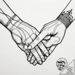 Tattoo sketch, joe and 22 holding hands, emot… – style Jaeger Simple – tattoo sketch (05.11.2025 13:08)