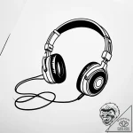 Walkman with headphones, 80s/90s style, artis… – style Jaeger Simple – tattoo sketch (05.11.2025 14:48)