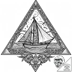 Triangle, tattoo drawing outline, on a clean… – style Jaeger Mini – tattoo sketch (05.11.2025 15:13)