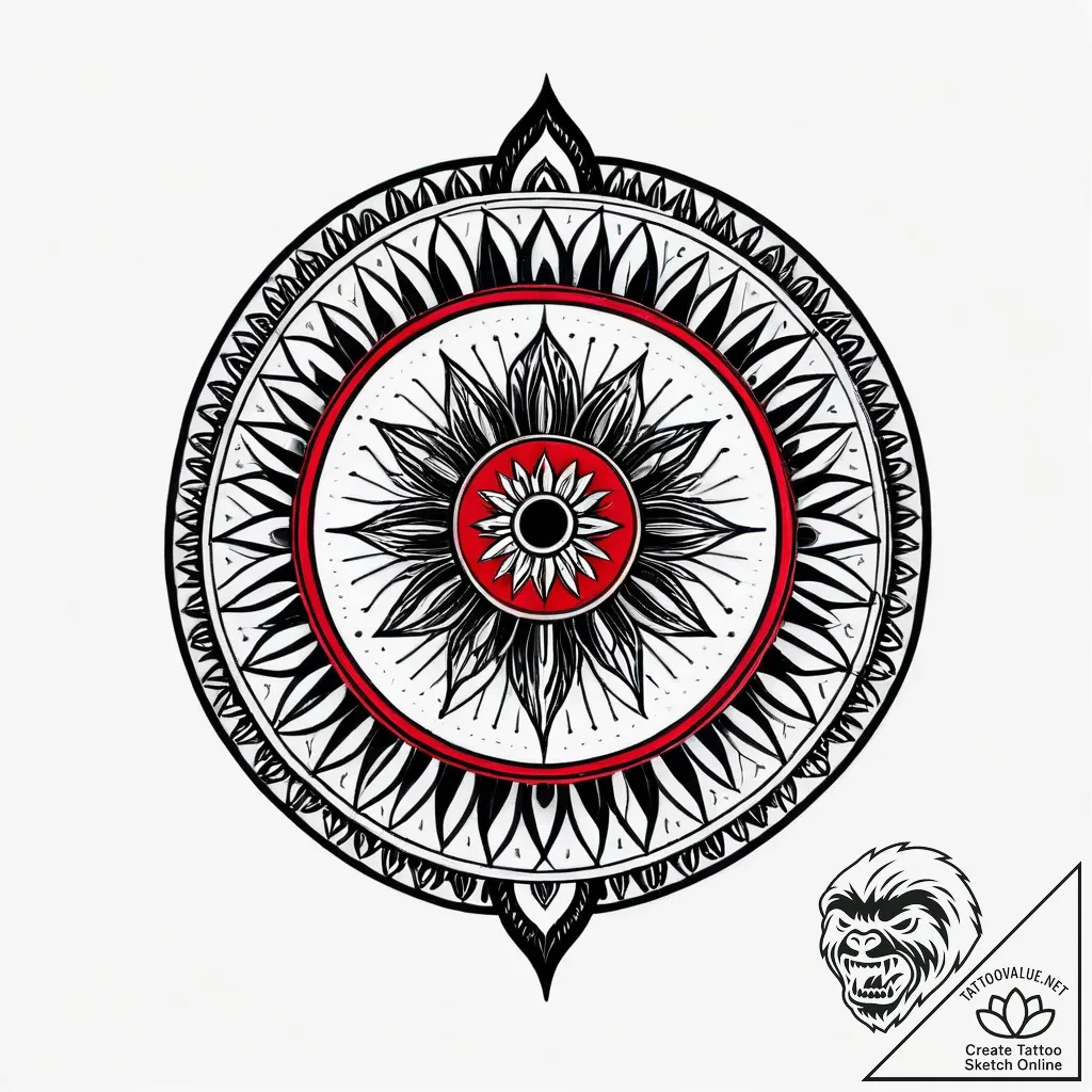 Tattoo sketch, delicate dotwork circle formin... - style Jagger Old - tattoo sketch (05.11.2025 15:18)