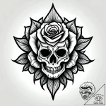 Emerald blade through shattered rose, tattoo… – style Jagger Old – tattoo sketch (05.11.2025 16:18)