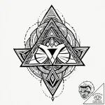 Triforce symbol from zelda, tattoo sketch des… – style Jaeger Mini – tattoo sketch (05.11.2025 16:53)