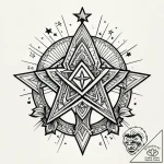 Hollow relic crowned with stars, ink illustra… – style Jagger Old – tattoo sketch (05.11.2025 17:58)
