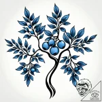 Juniper branch with detailed, blue-grey berri… – style Jagger Old – tattoo sketch (05.11.2025 18:58)