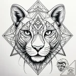 Panther eyes glowing in mist, artistic tattoo… – style Jaeger Simple – tattoo sketch (05.11.2025 20:08)