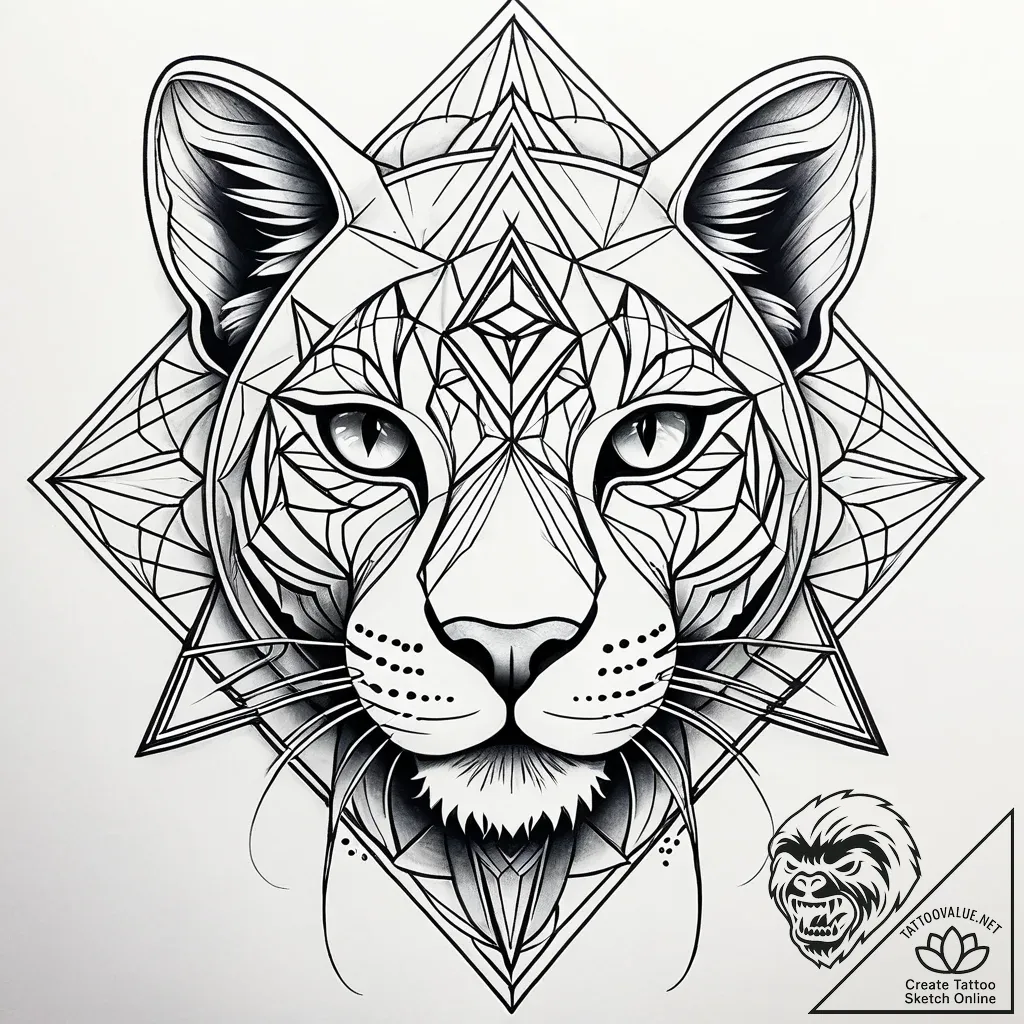 Panther eyes glowing in mist, artistic tattoo... - style Jaeger Simple - tattoo sketch (05.11.2025 20:08)