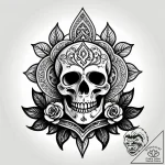 Leather-bound book with a single, embossed sy… – style Jagger Old – tattoo sketch (05.11.2025 20:58)