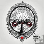 A detailed binoculars on a window sill, curio… – style Jagger Old – tattoo sketch (05.11.2025 21:18)