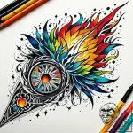 Molten core of shattered relic, artistic tatt… – style Jaeger Simple – tattoo sketch (05.11.2025 21:28)