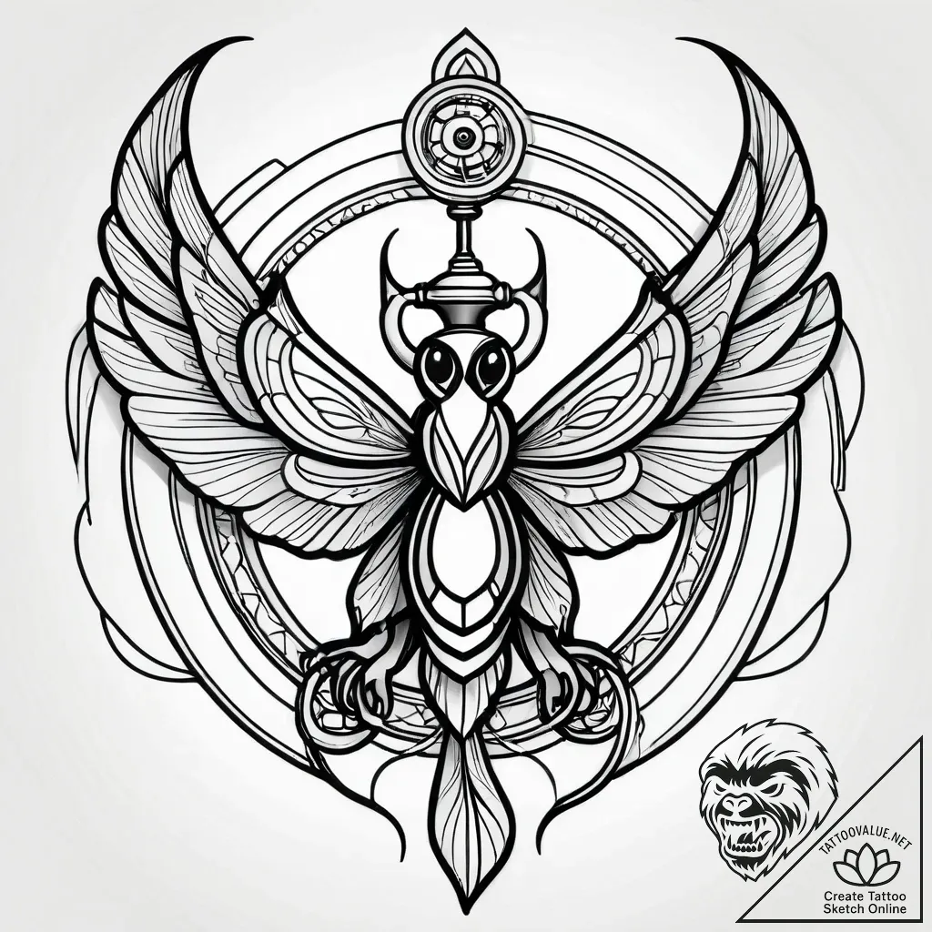 A powerful buzzing telephone, urgent,, tattoo... - style Jagger Old - tattoo sketch (05.11.2025 21:58)