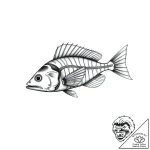 X-ray fish swimming in dark waters, artistic… – style Flux Inscriptions – tattoo sketch (05.11.2025 22:03)