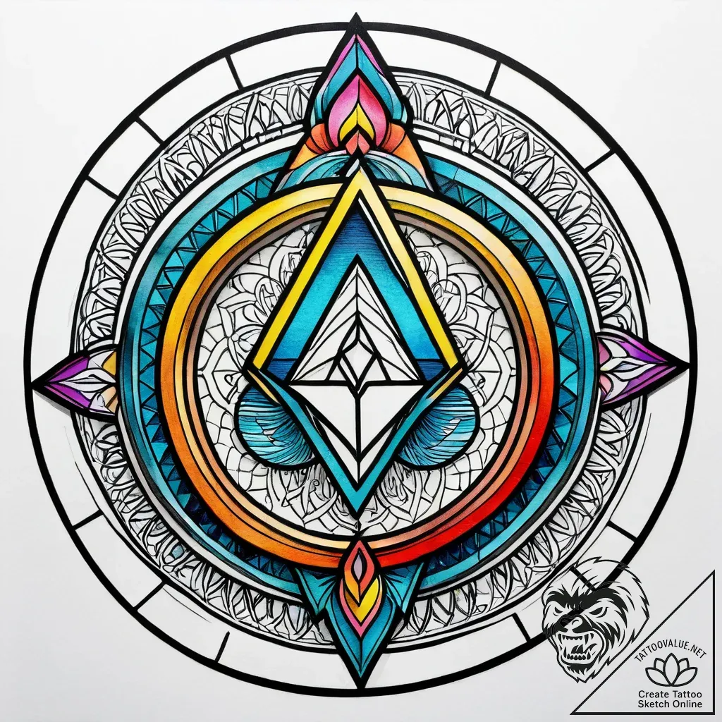 Porthole window beneath spectral sea, artisti... - style Jagger Old - tattoo sketch (05.11.2025 22:38)