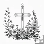 Tattoo sketch, dainty cluster of tiny wildflo… – style Jagger Old – tattoo sketch (05.11.2025 23:18)