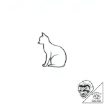 Tattoo sketch, minimalist tiny cat silhouette… – style Flux Inscriptions – tattoo sketch (05.11.2025 23:43)