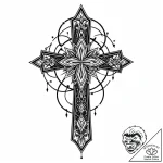 Tattoo sketch, yesss silhouette with neon glo… – style Jaeger Mini – tattoo sketch (05.11.2025 23:53)