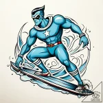 Eskizto, tattoo sketch, frozone sliding on ic… – style Jaeger Simple – tattoo sketch (06.11.2025 00:08)