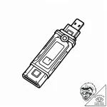 Usb stick, simple icon, tattoo drawing outlin… – style Jaeger Mini – tattoo sketch (06.11.2025 01:13)