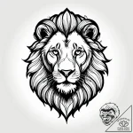 Lion, tattoo drawing outline, blackwork tatto… – style Jagger Old – tattoo sketch (06.11.2025 01:18)